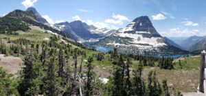 A mountain lake scene